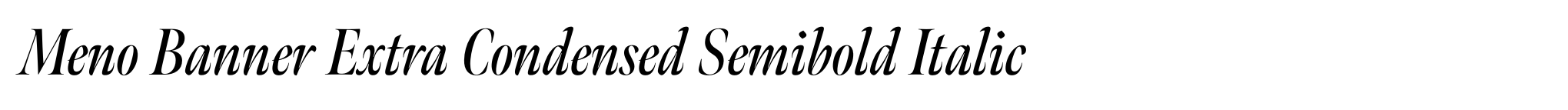 Meno Banner Extra Condensed Semibold Italic image